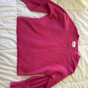 Pink Rose Vibrant Fuchsia Crew Neck Sweater